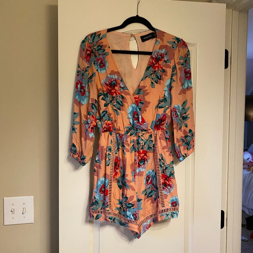MINKPINK Pink Floral Romper - Picture 2 of 4